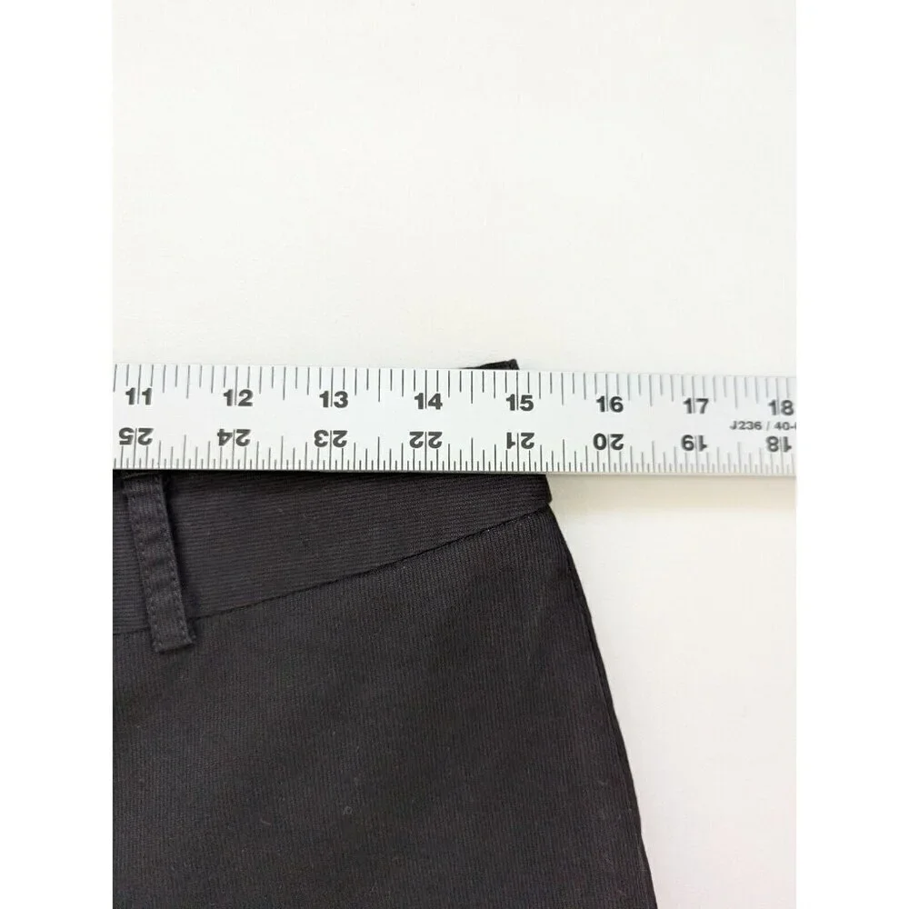 Kenneth Cole Kayla Wide Leg Dress Pant Flat Front Black Size 8